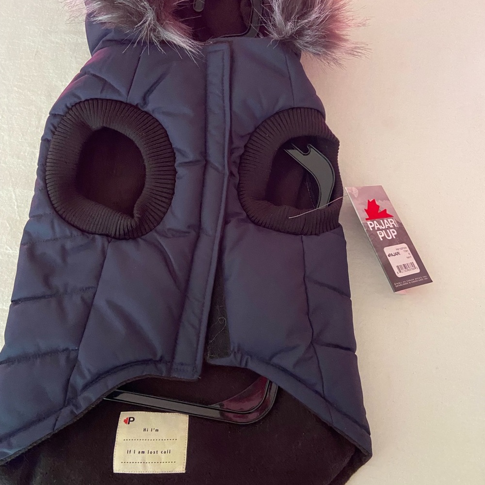 Pajar Navy Dog Jacket with Faux Fur Trim